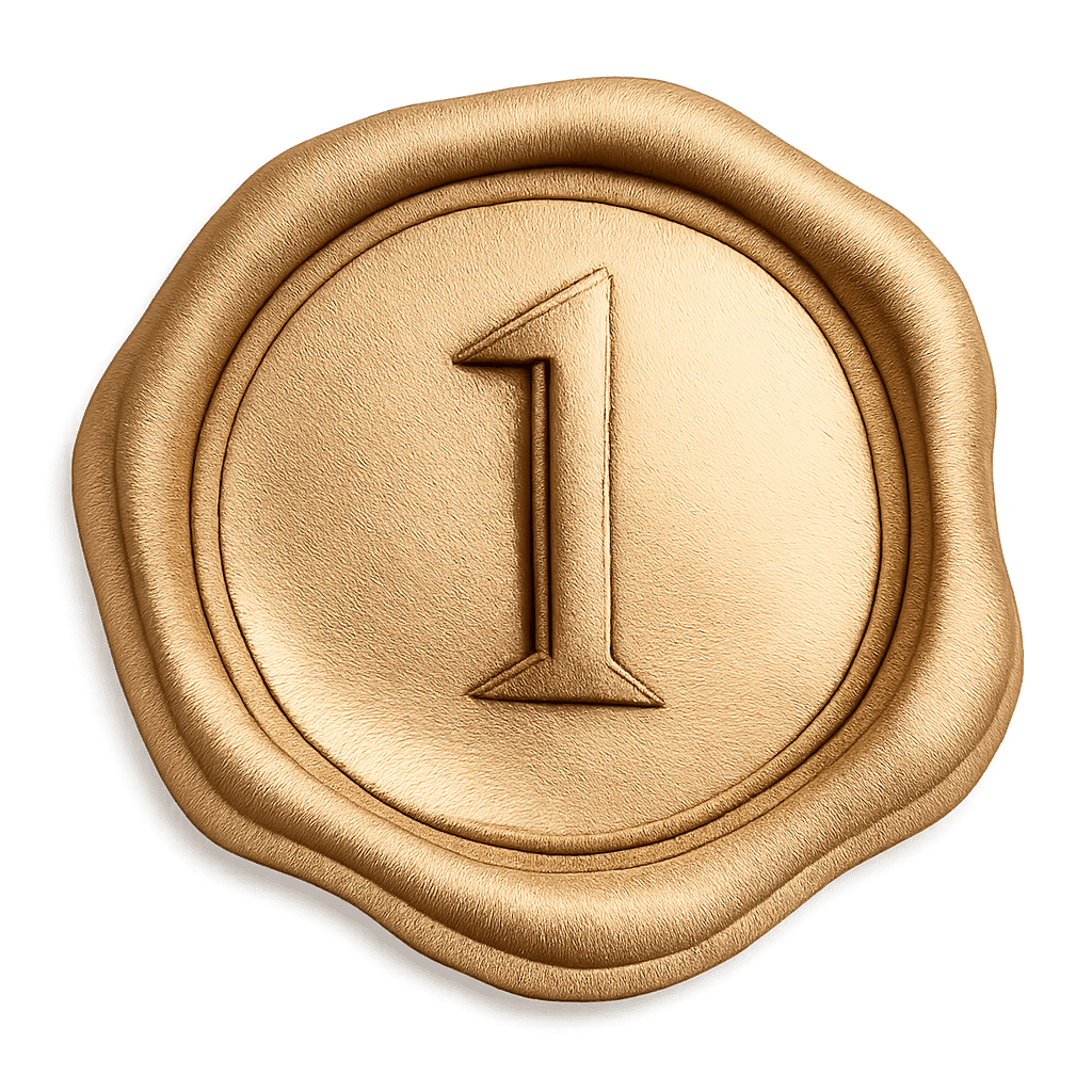 Sceau de cire en or 1