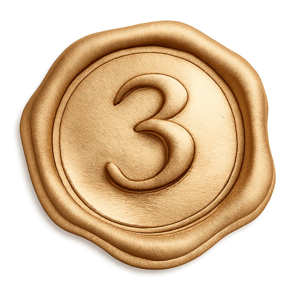 Sceau de cire en or 3